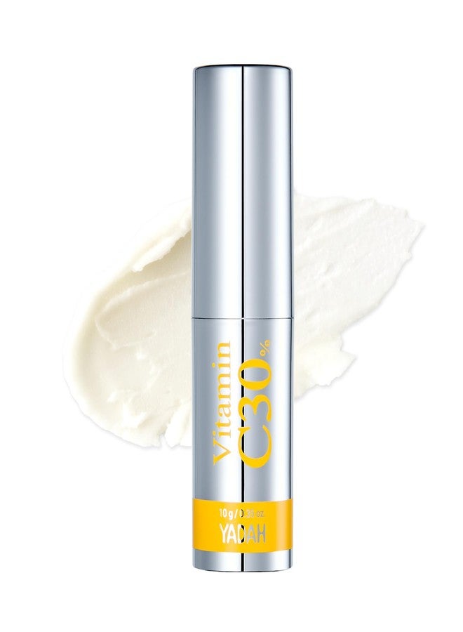 يادا بلسم ياداه المصحح بفيتامين سي 30 (0.35 أونصة) - عناية متعددة شاملة لإزالة البقع الداكنة، يحتوي على 30% من حمض الأسكوربيك النقي وفيتامين إي لبشرة مشرقة ومغذية، بلسم أساسي ونهائي لتفتيح البشرة - Image 1